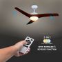 VT-6055-3 35W LED CEILING FAN WITH RF CONTROL-3 BLADES-DC MOTOR-BROWN
