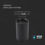 VT-807 SURFACE MOUNTED GU10 FITTING(HEIGHT:100mm) BLACK